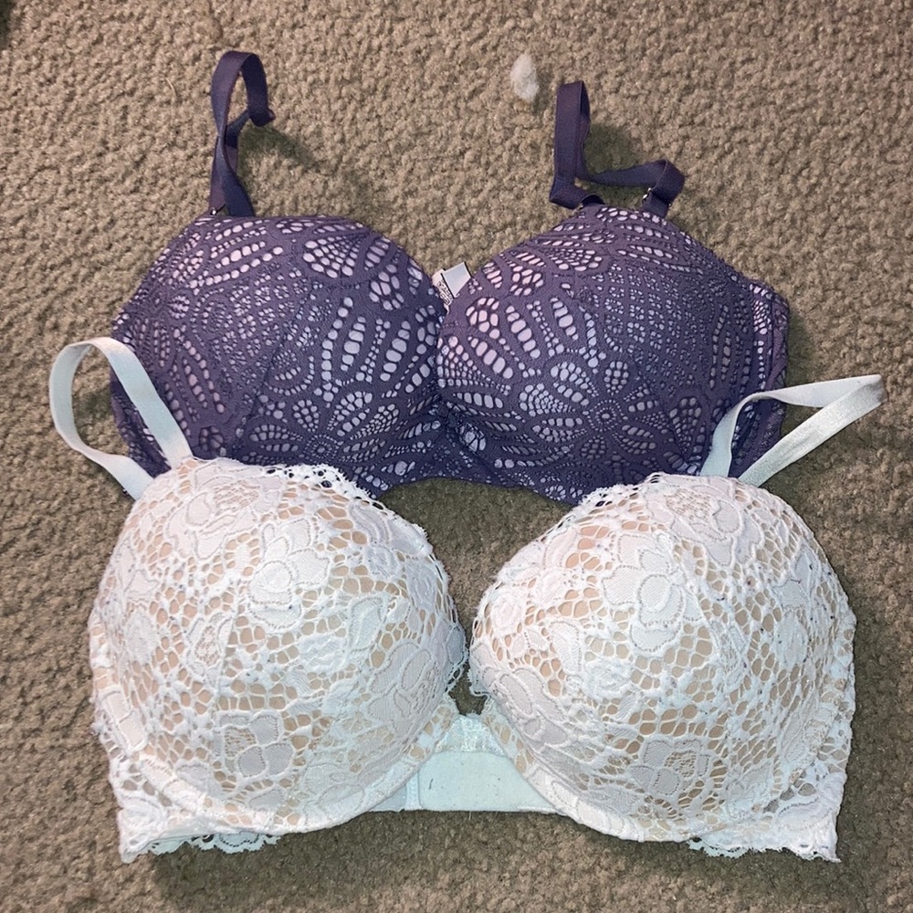 Victoria’s Secret Lace overlay Push Up Bra Bundle